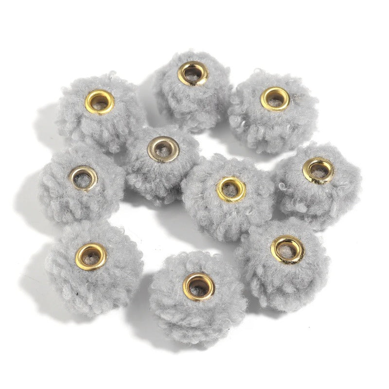 Wholesale 10pcs Colorful Fuzzy Spacer Beads